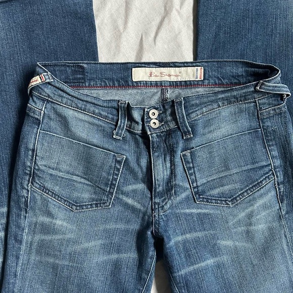 Vintage Ben Sherman Low Rise Boot Cut Blue Jeans - Picture 3 of 7